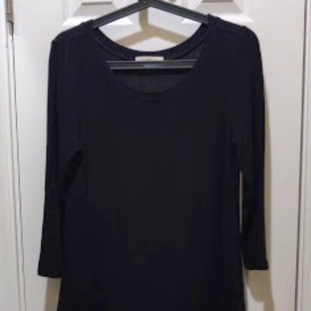 Pure + Good Long Sleeve Black Dress Shirt